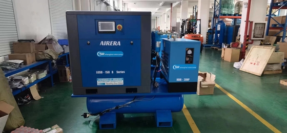 레이저 절단 산업용 VSD 16bar 7.5kw 10hp 탱크 장착 나사 압축기