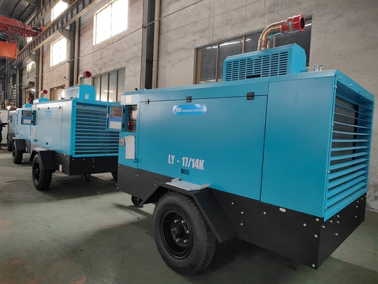 CE/ISO9001 승인을 받은 650cfm 100psi 산업용 디젤 스크루 압축기