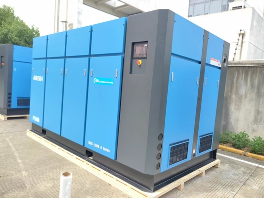 10-15Bar 280kw/375HP 회전 회전 나사 압축기 PLC 제어 시스템 50-60Hz 직선 시작