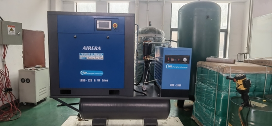 15kW 20hp,16bar, 레이저 절단 산업에 대한 VSD All-in-one 나사 압축기
